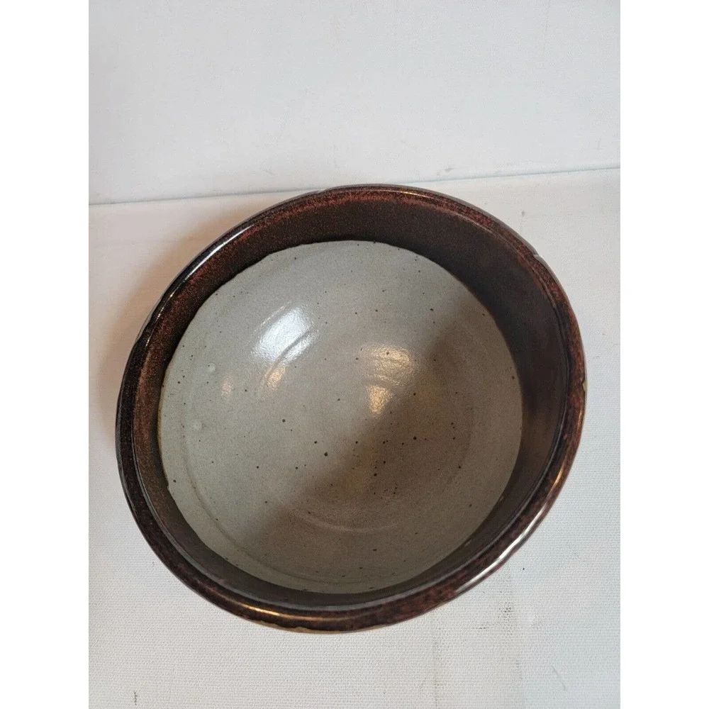 Vintage Ceramic Mixing Bowl Clay‎ Multi Color Earth Tone
